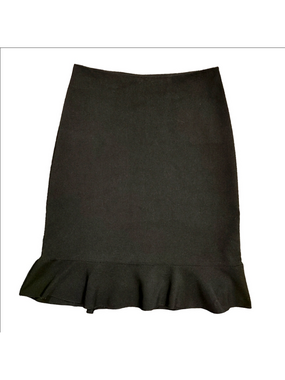 90s Fairweather Whimsygoth Ruffled Midi Skirt Low Rise Flounce Hem Vintage